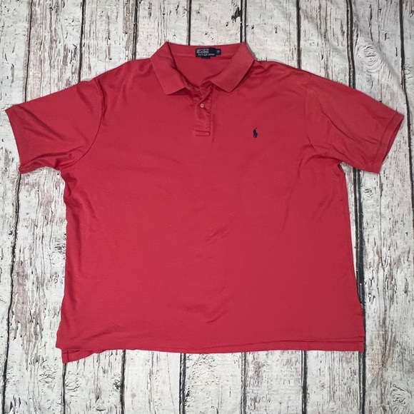 Polo Ralph Lauren Men's Big Pink Golf Polo Tennis Golfer Preppy Shirt Golfer - Picture 1 of 4